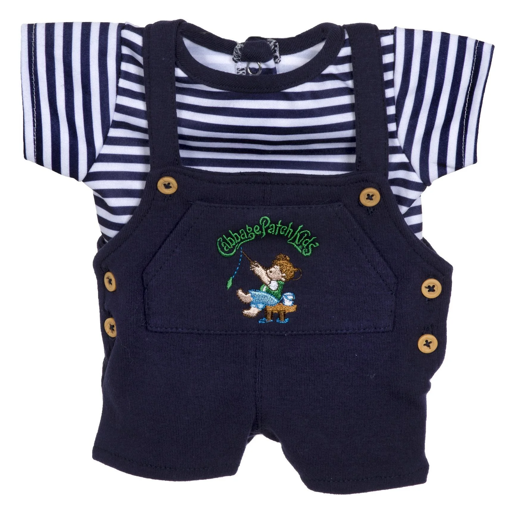 BLC C SM Fishing Baby Overalls Navy Fits 17"