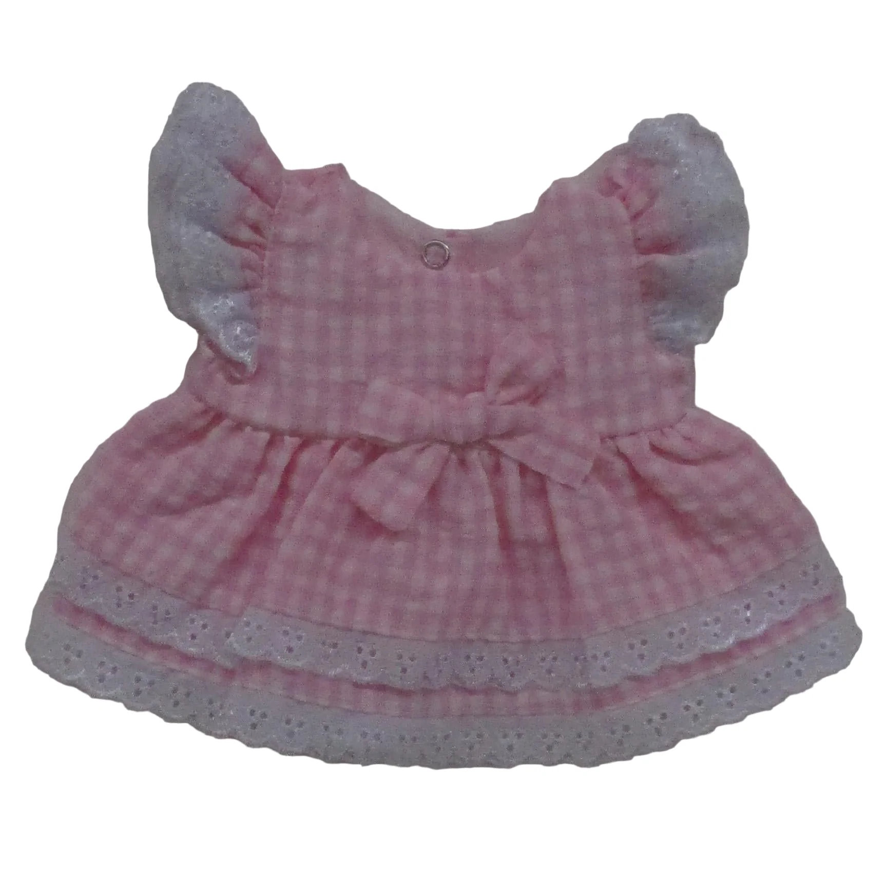 BLCZ01 Dress Gingham Pink Eyelet Fits 12", 14" & Lullaby