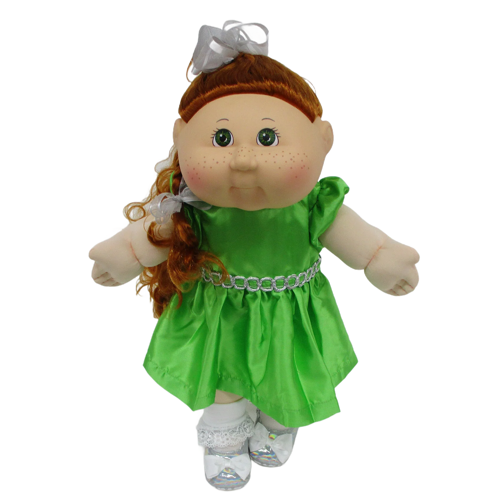 CPW1361-Green Satin Dress